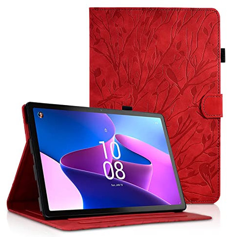 Vkooer Custodia for Samsung Galaxy Tab A7 Lite 8,7 Pollici 2021 Cover SM-T220/T225 Custodia Pelle PU Leggero Flip Case con Stand Funzione e Tasca per Galaxy Tab A7 Lite Tablet, Rosso