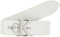 Calvin Klein Damen Gürtel Monogram Hardware 3.0 cm Ledergürtel, Schwarz (Black), 75 cm, Beige (Icicle), 95 cm