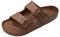 VICT POPU Sandales à bout ouvert pour femme - Sangle double boucle réglable - Imperméable - Semelle intérieure en EVA - Soutien de la voûte plantaire, marron, 40 EU