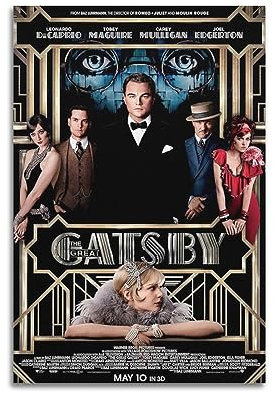 VZRSQZK Filmposter The Great Gatsby, dekoratives Gemälde, Leinwand-Wandposter und Kunstdruck, modernes Familienschlafzimmer-Dekor-Poster, 20 x 30 cm