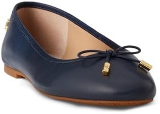 Lauren Ralph Lauren Damen Jayna Nappaleder Flach Ballett, Raffiniertes Marineblau, 39 EU