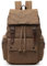 DEEVORCA Moda Lona Mochilas Hombre Alta Capacidad Retro Mochila de Viajar para 15.6 Pulgada Ordenador Escuela Trabajo Senderismo Cámping Casual Al Aire Libre Lienzo Hombre Backpack Marrón