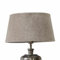 LOBERON Lampenschirm Anfor, für Tisch- oder Stehlampen geeignet, passend für E27-Fassungen, Wohn-Accessoire, Eisen, Baumwollsamt, beige