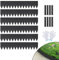 VEVOR Bordure de Jardin en Acier, Lot de 6 Bordures Paysagères de Pelouse en Métal 101,6x20,3 cm Installation Simple avec 8 Clips de Fixation, Bandes Pliables Résistantes pour Cour, Jardin, Pelouse