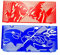 Custom New3DS DIY Housing Case Shells Top Red & Bottom Blue Cover Plate Replacement, Compatible with for Nintendo New 3DS Console, for Poket Monsters Edition Outer Faceplate Rear CoverPlate