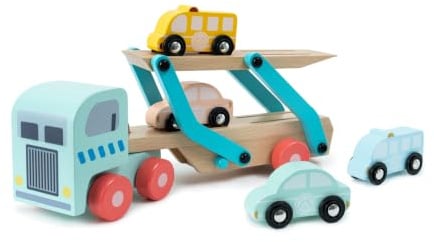 Owl & Fox Camion Porte Voiture en Bois FSC pour Enfant Dès 3 Ans