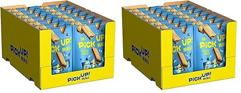 PiCK UP! minis Choco&Milk (14 x 127 g), Mini-Riegel mit knackiger Milchschokolade und Milchcreme zwischen zwei Keksen, der Snack zum Teilen, 14 x 12er Beutel (Packung mit 2)