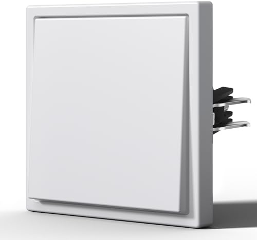 BSEED Interrupteur Mural, Interrupteur Lampe De Chevet Avec Griffes, Plastique, Interrupteur Va Et Vient, 1 Gang 3 Way, 80mm, Blanc