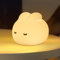 Nachtlicht Baby Silikon, Stilllicht Kaninchen Touch LED Warmweiß Lampe Dimmbar und Zeitschaltuhr Nachttischlampe Kinder, Geschenke für Kinderzimmer Mädchen Junge