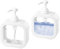 Seifenspender, 2 Stück Spülmittelspender, 300 ml Weiß Pumpspender, Kleiner Transparent Kunststoff Seifenspender, Befüllbar mit Duschgel, Shampoo, Handseife, Geeignet, Waschküche