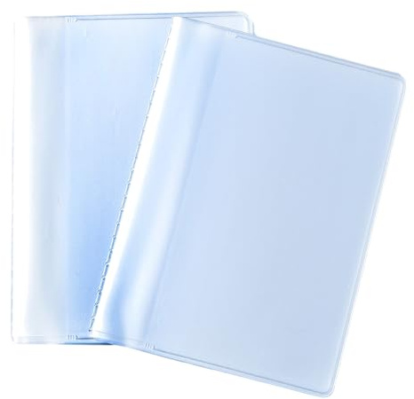 Aifrymne Lot de 2 inserts de portefeuille en plastique transparent pour cartes de crédit, porte-cartes en PVC durable avec 10 pages, 20 emplacements et 10 pages, 10 emplacements, taille standard 9,5 x