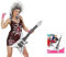 Guitare Gonflable Rock Star zébrée Noir Blanc avec Corde 95cm