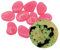 Aquarien, 300 Stück, dunkel, leuchtende Kieselsteine, dekorative Nachtsteine (Rosa, Einheitsgröße)