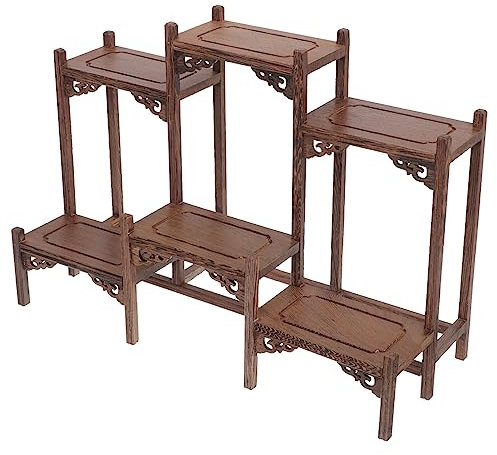 Didiseaon Wood Tea Storage Rack Mug Holder Cup Stand Organizer for Kitchen Display Small Natural Finish