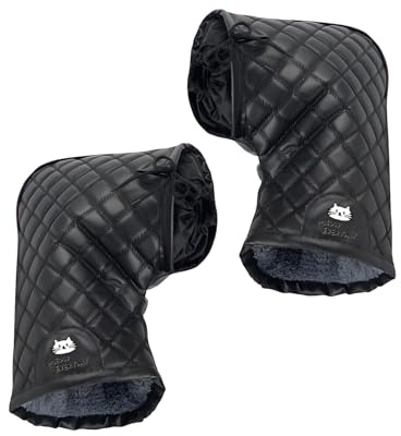 Luckxing Motorcycle Handlebar Mitts,Waterproof Riding Mittens - Waterproof Warm Handlebar Gloves for Cold Weather Men Women Motorcycle Riding Road Cycling Mountain Biking Winter