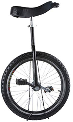 SFQEVHRZ Einrad, 24/20/18/16 Zoll Einräder for Erwachsene, mit Alufelgen, extra dicken Reifen und verstellbarem Sattel(Black,24inches)