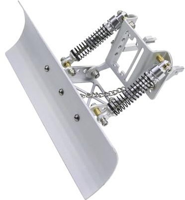 RC Crawler Teile Für Trx4M Für Bronco Für Defender 1/18 Verstellbarer Schneepflug Aus Aluminium Schneeschaufel Sandschaufel Crawler-Werkzeug RC-Crawler-Upgrade-Teil(Silver)