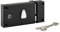 THIRARD - Serrure Horizontale en Applique 6 Gorges à Fouillot pour Entrée Droite - Axe 56 mm - Carré 7 mm - 140 x 88 mm - Noir - 2 Clés - Coffre et Gâche Acier Cambré