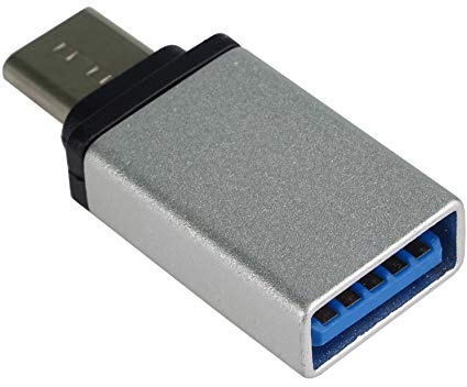 PremiumCord USB-C 3.2 Gen1 Adapter M/F, USB Typ C Stecker auf USB Typ A Buchse, SuperSpeed 5 Gbit/s, Aluminium, Farbe Silber, OTG