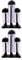Fenteer 2pcs 3 Brush Washer Scrubber W/Suction Base Glass Cup Cleaning A