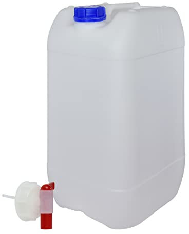 Bidón Garrafa con Grifo 25 litros. Apta para uso alimentario. Homologación para transporte. (1 Unidad)