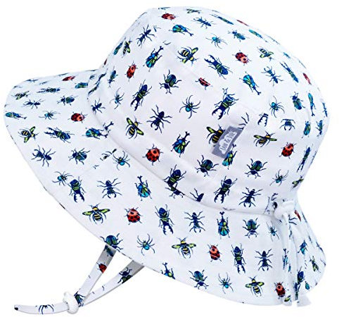 Jan & Jul Sombrero de Sol Estilo Pescador niño bebé, protección UV UPF 50+ (Talla: 0-6 Meses, Bicho)