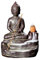 Buda Reflujo Quemador de Incienso Titular de Incienso Cerámica Zen Estatua de Monje Palos de Cono Bandejas de Soporte para El Hogar Oficina de Yoga Decoración