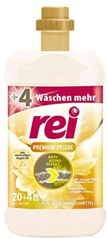 Rei Premium Pflege flüssig Fein und Colowaschmittel mit Arganöl 24WL