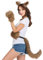 PPFINE Wolf Fuchs Schwanz Clip Ohren und Handschuhe Set Halloween Weihnachten Fancy Party Kostüm Spielzeug Geschenk für Kinder oder Erwachsene