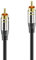 Sonero® Premium 7,50m Cinch Kabel, 1x Cinch Stecker auf 1x Cinch Stecker, Subwoofer, Verstärker, Beamer, AV Receiver, schwarz