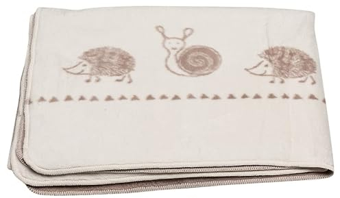 David Fussenegger Kinderdecke Maja 'Igel' 100 x 150 cm Rohweiß