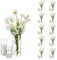 Deko Vase Glas Zylinder Tischdeko: Glasseam 10 Satz Blumen Vasen Set Modern Glasvase Rund Glaszylinder Blumenvase Tulpenvase Tischvase Fuer Hochzeit Wohnzimmer Tulpen Rose, 10/15/20cm Hoch
