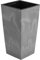 Blumenkübel 91,5 L mit Einsatz 44 L Beton-Optik H 750 mm Blumentopf aus Kunststoff Pflanzkübel Übertopf Quadrat Beton Struktur Beton Grau Farbe für Innen/Außenbereiche Garten Patio Wohnzimmer Terrasse