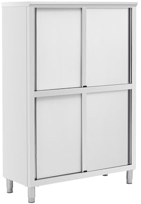 Royal Catering Edelstahlschrank RCAT-120/50-C 1200 x 500 x 1800 mm 4 Einsätze bis 200 kg