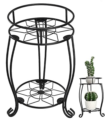 Stakee Support de Plante en métal Pot de Fleurs Multicouche Prend en Charge Les Petites Plantes Support Patio Coin Plante Support