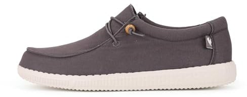 WALK IN PITAS WP150 WALLABI Washed | Herren Mokassins | Casual Bootsschuhe | Sommer-Sneakers | Herren Freizeitschuhe | Pitas Herrenschuhe | Dunkelgrau 43