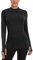 Soneven Fleece Rollkragen Pullover Damen Herbst Funktionsshirt Damen Langarm Wandern Warm Sweatshirts mit Daumenlöche Laufshirt Schwarz S