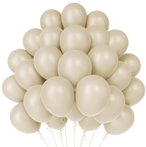 WAREHOUSE Ballon sable blanc 50 Pièces 12 30 cm, Ballon Gonflable Hélium, ballons d'anniversaire,Décoration pour Anniversaire, mariage,Baptême, Fete, décoration de diplôme. (Shabai-1)