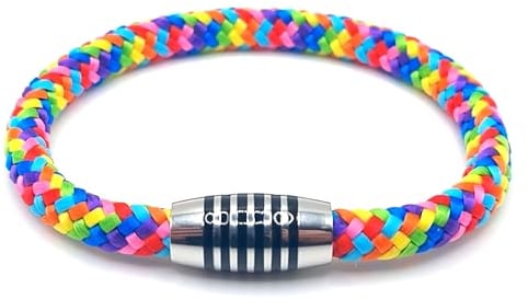 Generisch JoJewelry Armband mit emailliertem Edelstahlmagnetverschluss (Rainbow, 20.50)