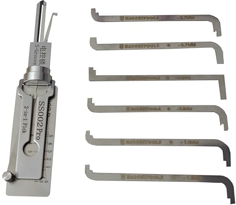 GFYWZ SS002 Outil de crochetage et décodeur de serrure pour serrure de porte S-Groove Outils de serrurier professionnel Ouvreur rapide