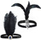 2 Stück Vintage 1920er Jahre Flapper Feder Stirnband, Pfauenfeder Pailletten Stirnband, Feder Kristall Stirnband, 1920er Jahre Gatsby Haarschmuck, Cocktail Party Haaraccessoires für Frauen