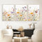 Uixxducc Blumen Poster Wohnzimmer Bilder 3er Set Gänseblümchen Wandbilder Aesthetic Bilder Leinwand Kunstdrucke Wandposter Ohne Rahmen (30 x 40 cm)