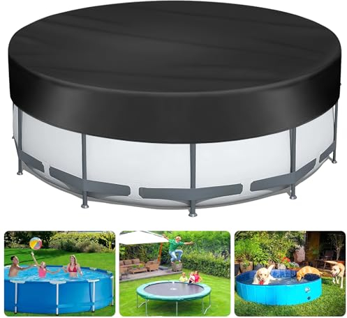 Bache Piscine Ø 122cm, Bache Piscine Ronde, Bâche de Protection pour Piscine, Bache a Bulle Piscine, Couverture de Piscine,Imperméable, Résistant aux UV