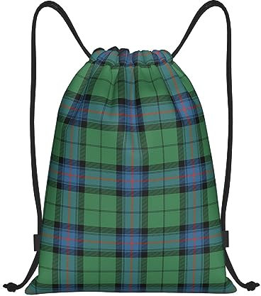 KWQDOZF Mochila con cordón Bolsa de Cuerdas Bruce Modern Tartan Sackpack para Deportes Gimnasio Pequeño
