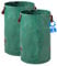 Velway Gartensack 2x500L Gartenabfallsack Laubsack - Stabil Selbststehend mit 4 Griffen, Robust & Wasserdicht - Wiederverwendbar & Faltbar für Grünschnitt, Laub, Rasenschnitt, Gartenabfälle