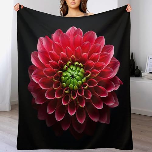 PAZZK Flower Blanket Flannel Throw Blanket for Gifts for Women Men Girls Boys All Seasons Super Soft Cozy Plush Throws Blanket for Couch Sofa Bed Office（150×200cm）