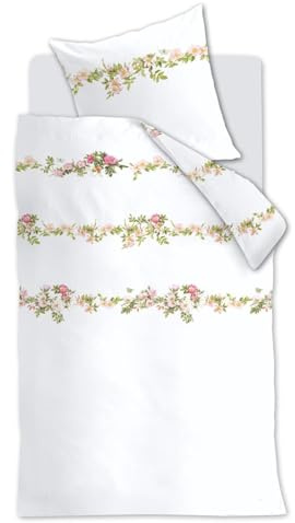 Marjolein Bastin Rosas bettwäsche-Set 2 TLG. - 135x200 - Rosa - Baumwollsatin - mit Reißverschluss