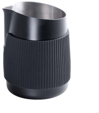 Handless Milk Frothing Jug Espresso Milk Pitcher 420ml Milk Frothing Jug Steaming for STAINLESS Steel w/Sheath Use with Coffee Machine or Frother for a Latte