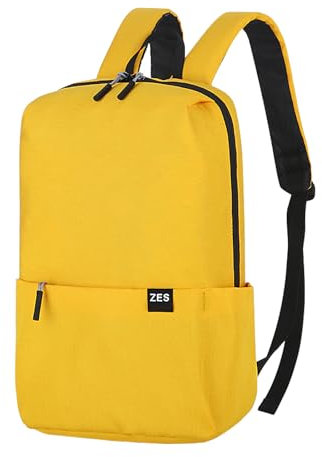 WisePoint Gym Rucksack, Oxford Stoff Wandern Rucksack Rucksack Klein für Männer und Frauen, Kleine Rucksäcke für Arbeit, Einkaufen, Sport (gelb)