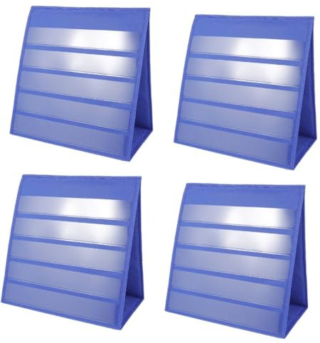 HAPINARY 4 Stück Unbedruckter Windschreibtischkalender Tischtaschendiagramm Desktop Ständer Präsentationstaschendiagramme Selbststehendes Taschendiagramm Taschendiagramm Kleines